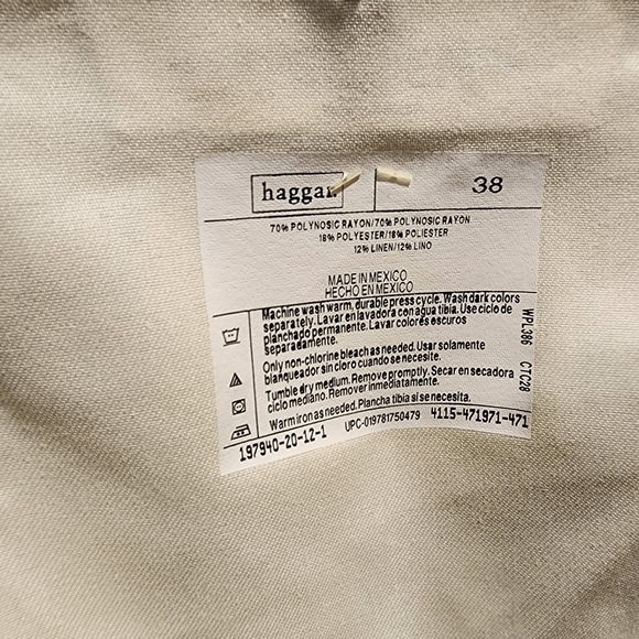 HAGGAR men's kaki casual Bermuda shorts pants size 38 NWT - Picture 10 of 10